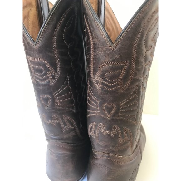 Rancho Western Cowboy Boots Brown Mens 6.5 Womens 8.5